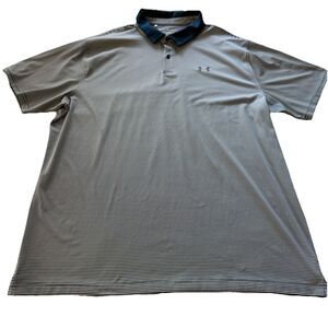 UNDER ARMOUR the performance polo golf loose fit heatgear mens size 3XLT blue
